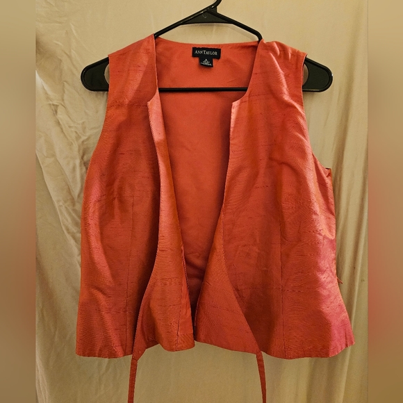 Ann Taylor, Pink, Wrap Vest - Picture 2 of 3